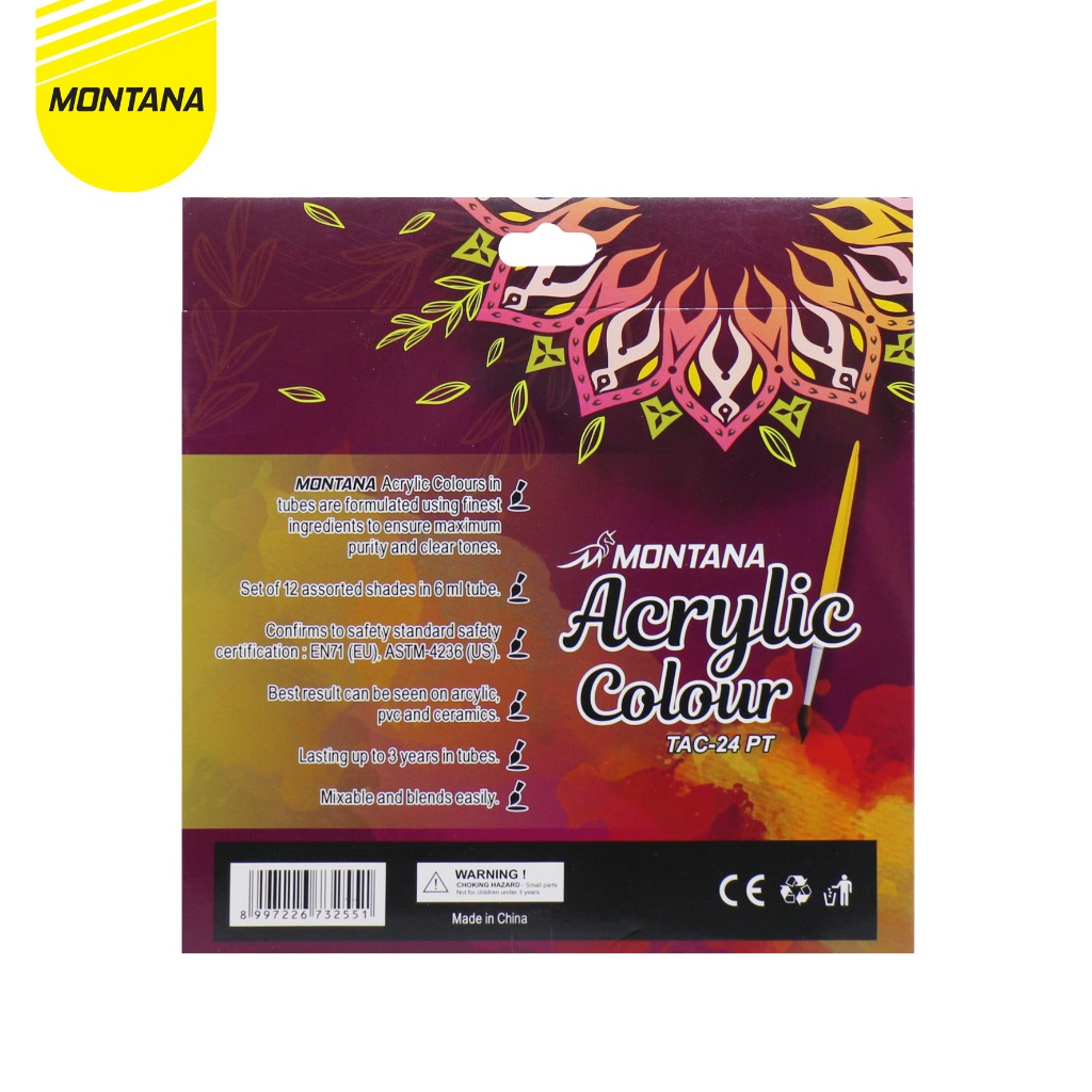 MONTANA Acrylic Colour 24 Warna TAC-24 PT