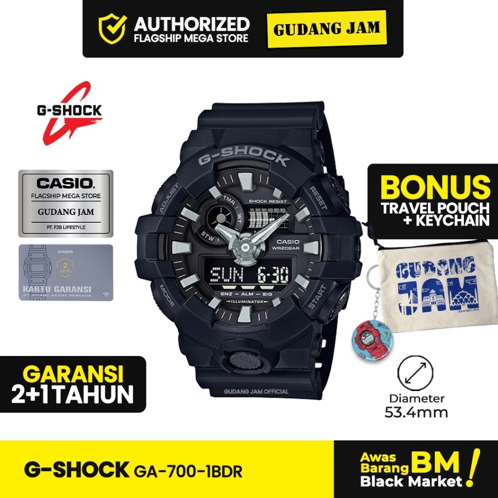 CASIO CASIO G-SHOCK Analog-Digital GA-700-1BDR