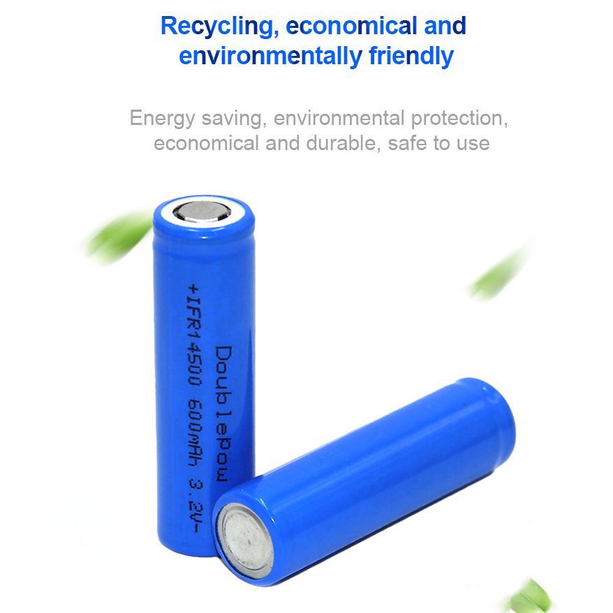  Doublepow Baterai Rechargeable 14500 Li-Ion 3.7V 600mAh