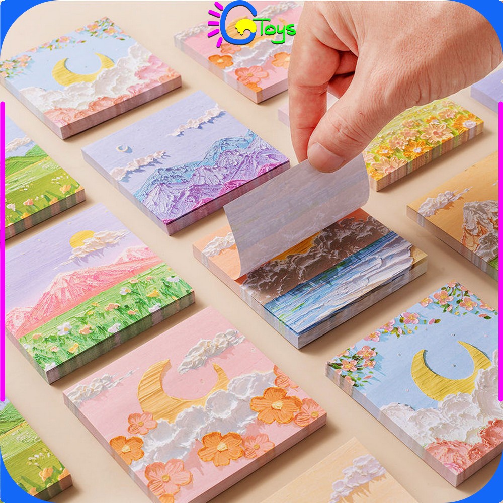  CR-A37 Memo Tempel Aesthetic Motif Alam Indah