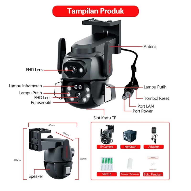 Xihancam Dual Lens Camera CCTV 5