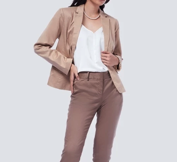Delami Garment Industries The Executive Basic Regular Stretch Blazer Khaki