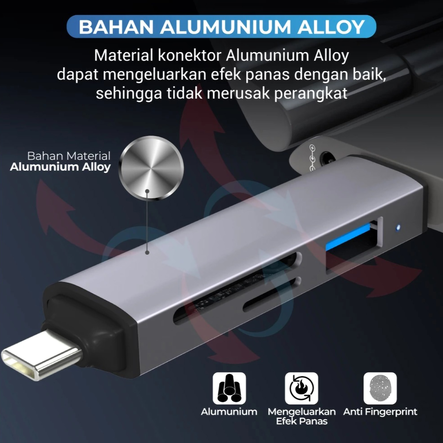PX Card Reader Micro SD Card High Speed Type C OTG 2in1 4