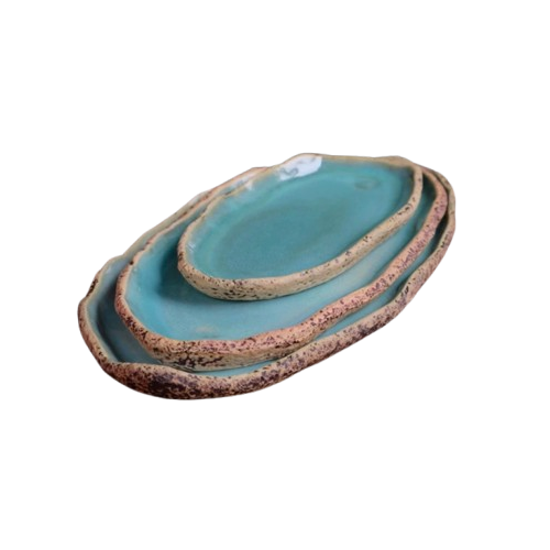  Naruna Piring Keramik Coral Oval M