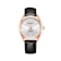 Bonia Bonia Elegance White Silver Dial Black Leather Strap Analog 1