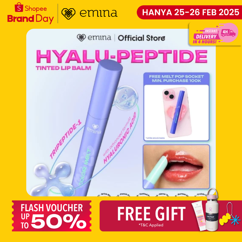 Paragon Technology and Innovation Emina Hyalu-Peptide Tinted Lip Balm