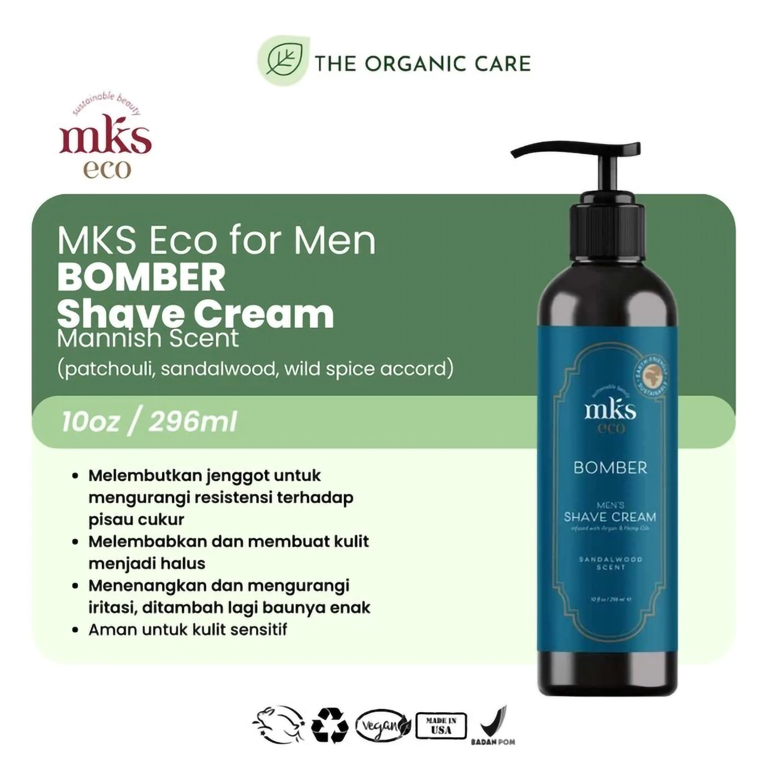 MKS Eco Bomber Men's Shave Cream 3