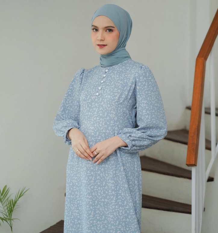 tafanahijab.id TA.FA.NA Jisso Dress Muslim Korea Bahan Crinkle