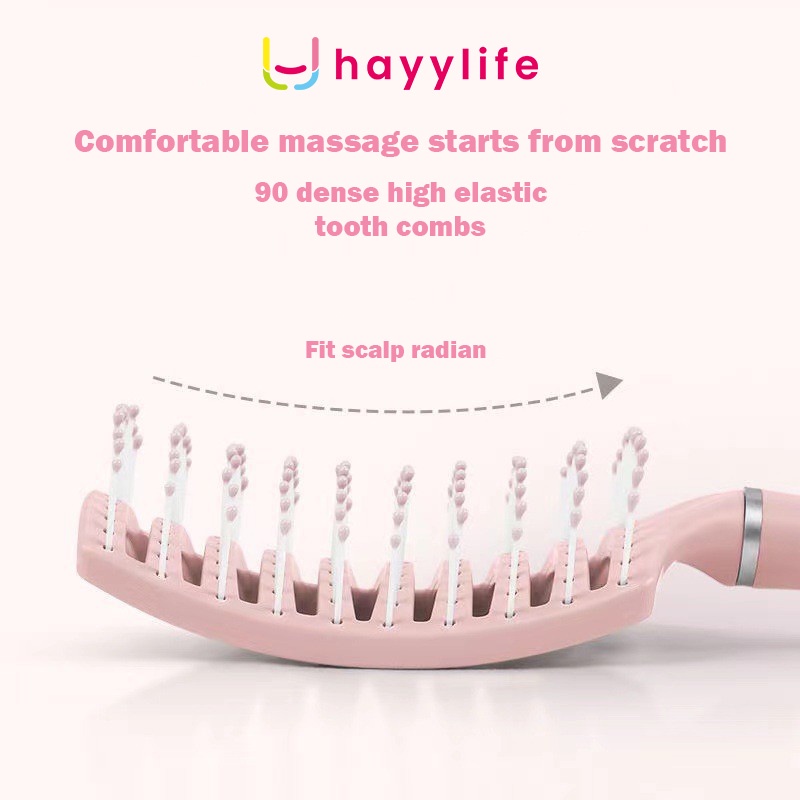Hayylife Sisir Rambut Anti Rontok Model Melengkung
