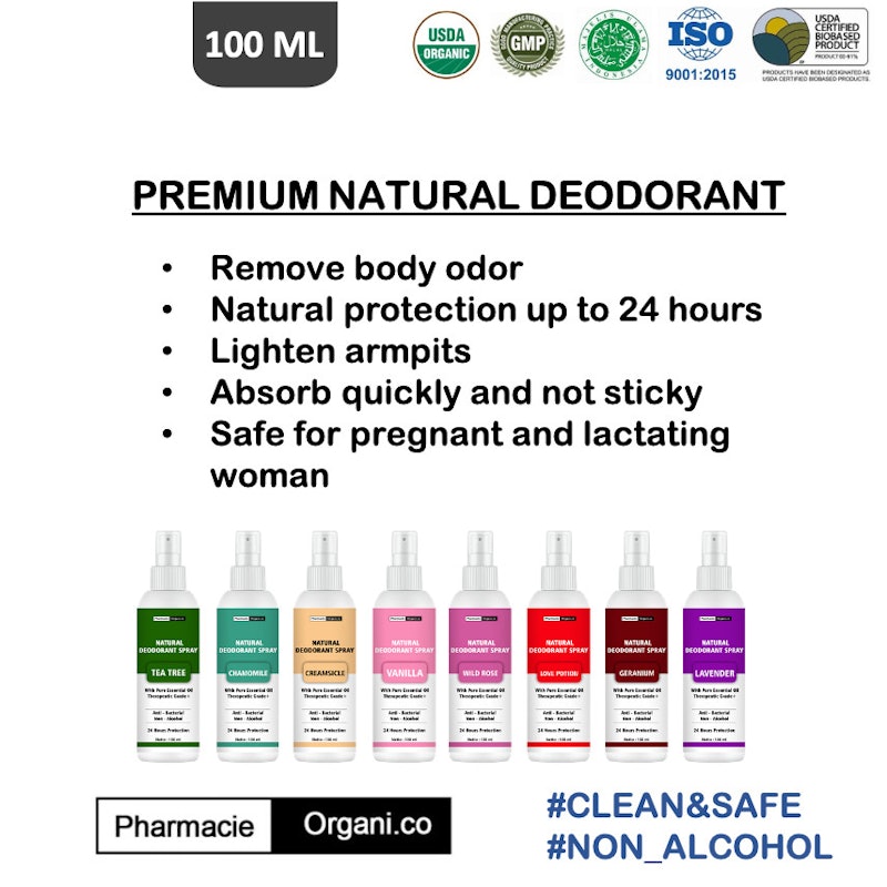 Pharmacie Organi.co Natural Deodorant Spray Tea Tree 3