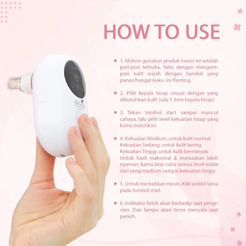 Halwey New Sonic Blackhead Remover with 3 Level Smooth