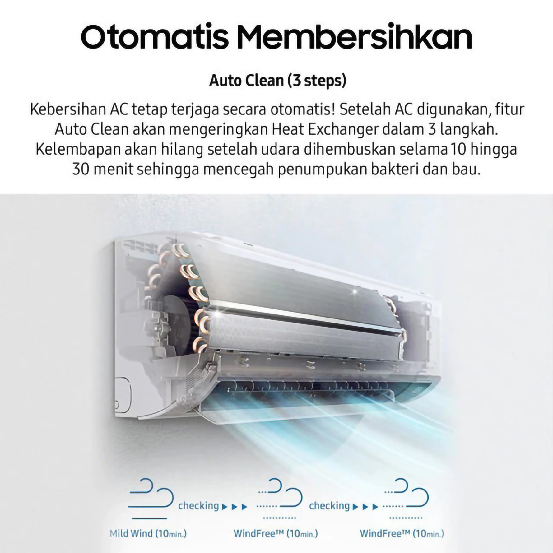 Samsung Electronics Samsung WindFree™ Wall-mount Air-conditioner AI Auto Cooling 2 PK AR18BYFANWKNSE