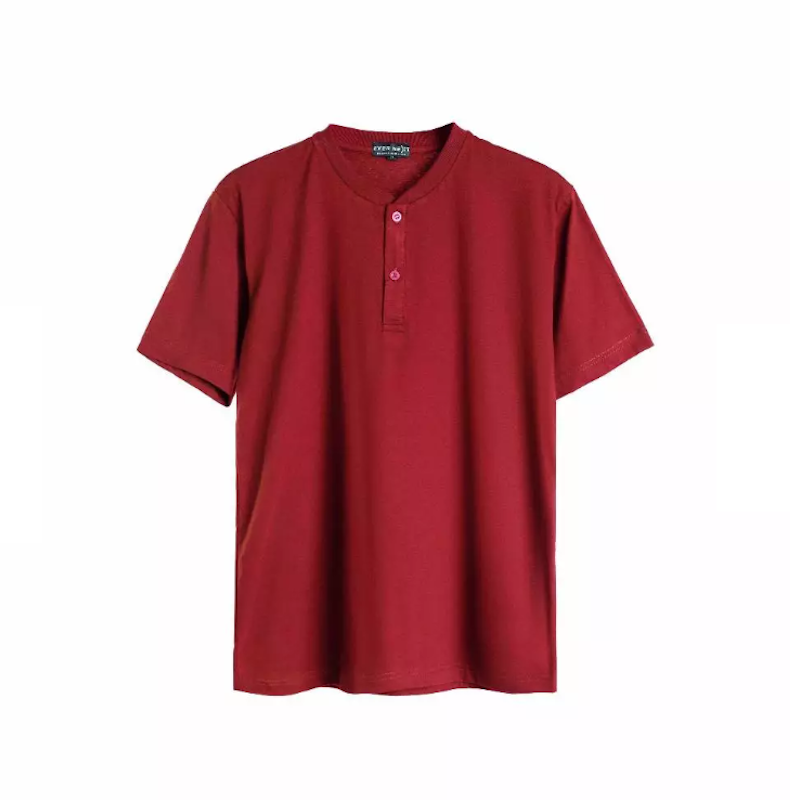 Evernext Kaos Polos Pria Henley Tee 1