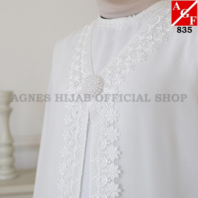 Agnes Hijab Asahy Dress Putih 4