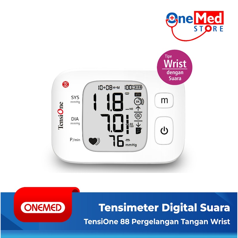 OneMed Alat Ukur Tekanan Darah Digital TensiOne 88 5