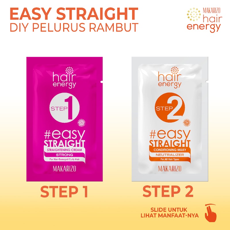 Easy Straight DIY 2-Step Permanent Hair Straightening Kit Strong 4