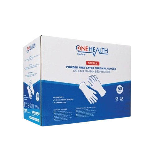 Onehealth Sterile Powder Free Latex Surgical Gloves