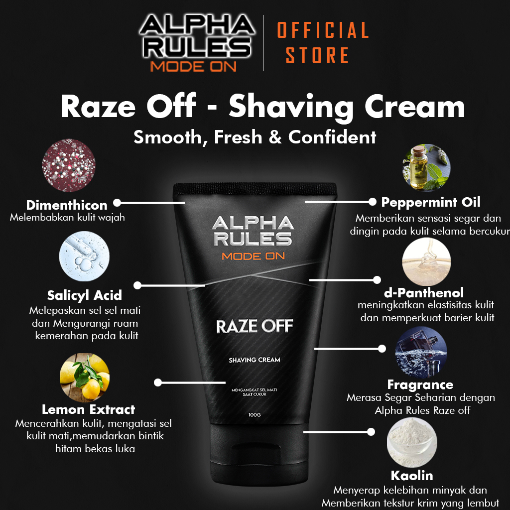 Alpha Rules Raze Off Shaving Cream