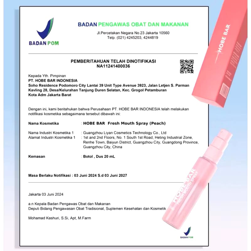 Hobe Bar Indonesia Hobe Bar Fresh Mouth Spray