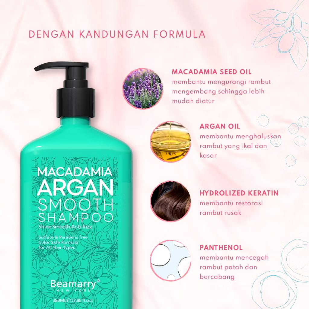 Beamarry New York Beamarry Macadamia Argan Smooth Shampoo