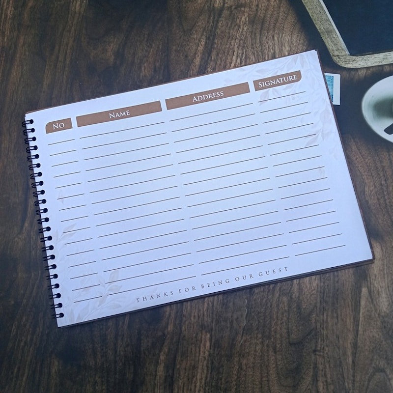 Guest Book Hard Cover 4