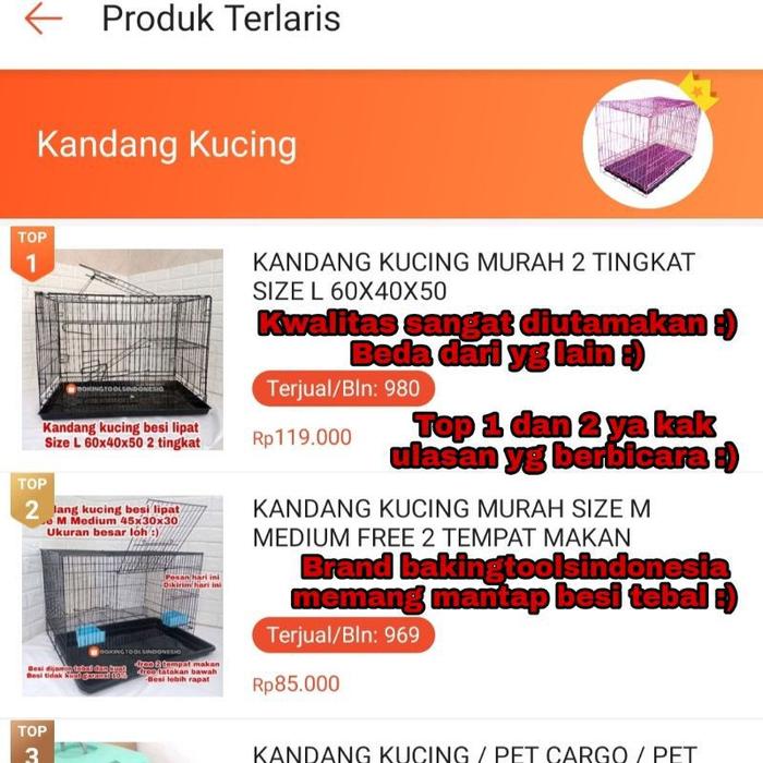 Kandang Kucing Ukuran M 5