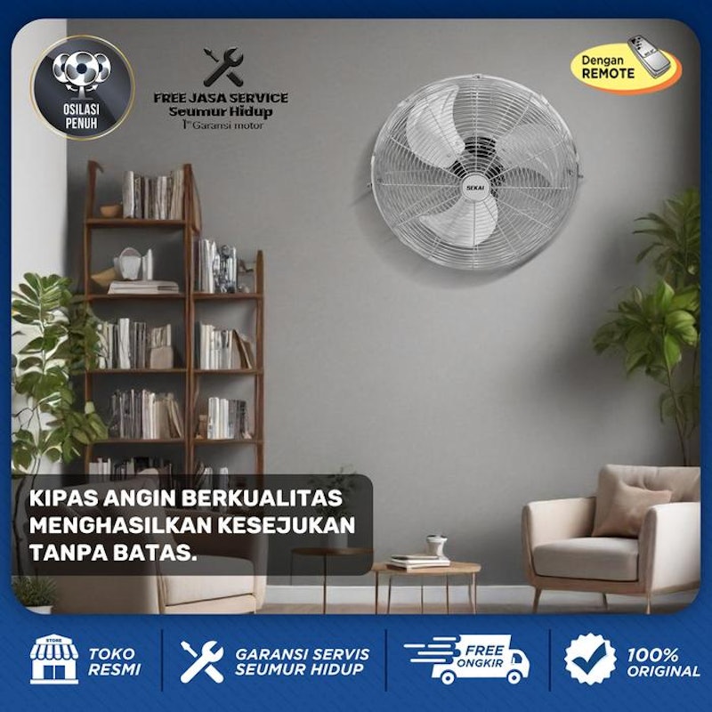 Sekai Kipas Angin Dinding Tornado 2