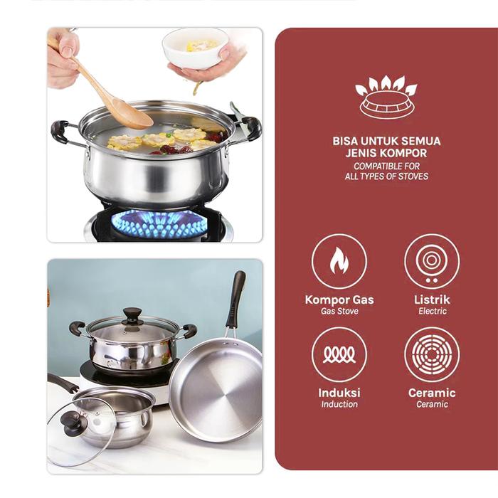  Veneco Panci Stainless Steel 4 pcs