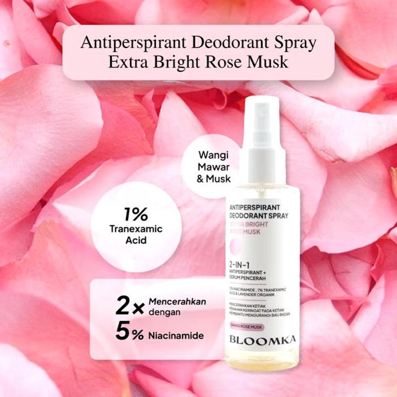 Bloomka Anti-Perspirant Deodorant Spray Extra Bright Rose Musk