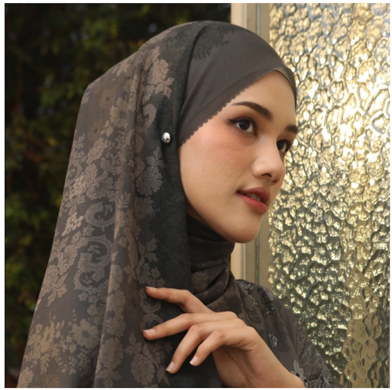 HijabChic Renna Olive Ash Pashmina 3
