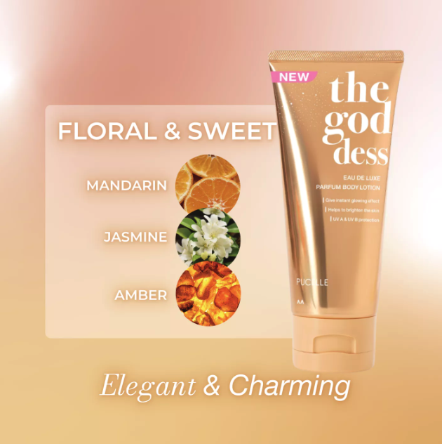 Mandom Indonesia Pucelle Eau De Luxe Parfum Body Lotion The Goddess