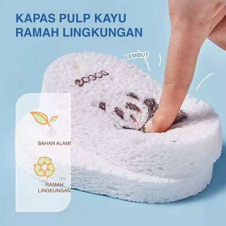 ECOCO Panda Dishwashing Cotton 4