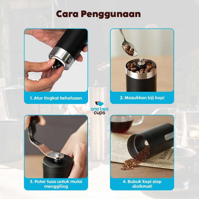 One Two Cups Manual Coffee Bean Grinder 5