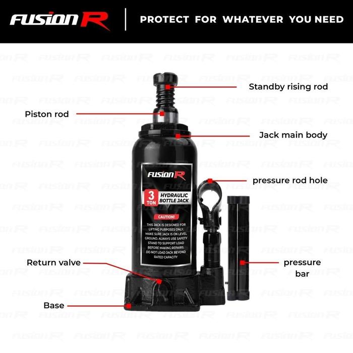  Fusion R Hydraulic Bottle Jack 3 Ton