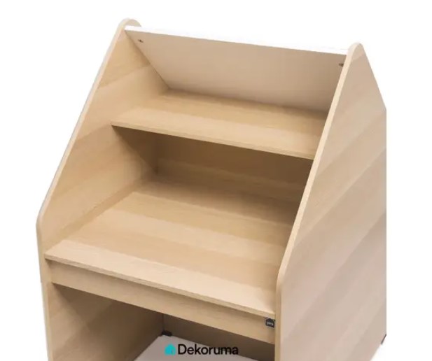 Homu DKK Set Meja Belajar Anak dan Kursi Pro Oak - White SM 3