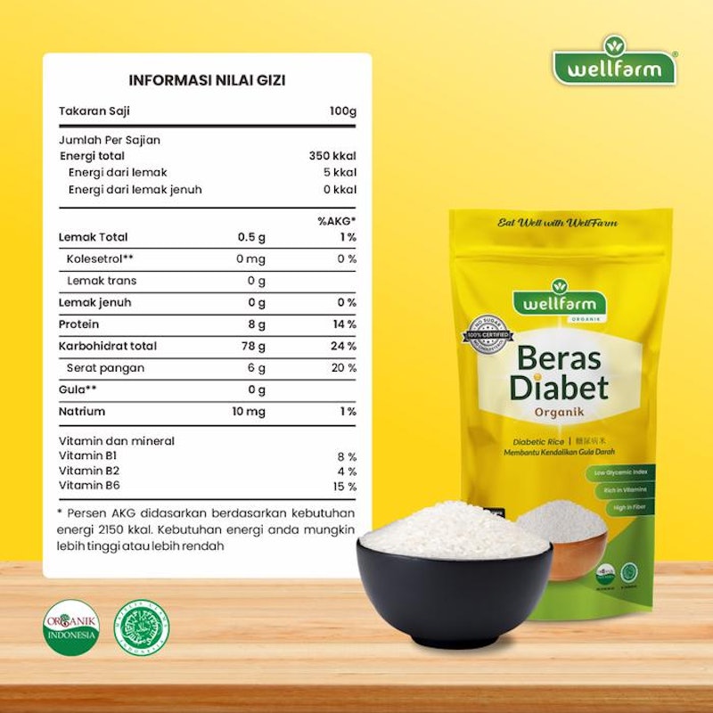 WellFarm Beras Diabet Organik 3