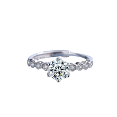 Lore Jewellery Hexagonal Moissanite Ring