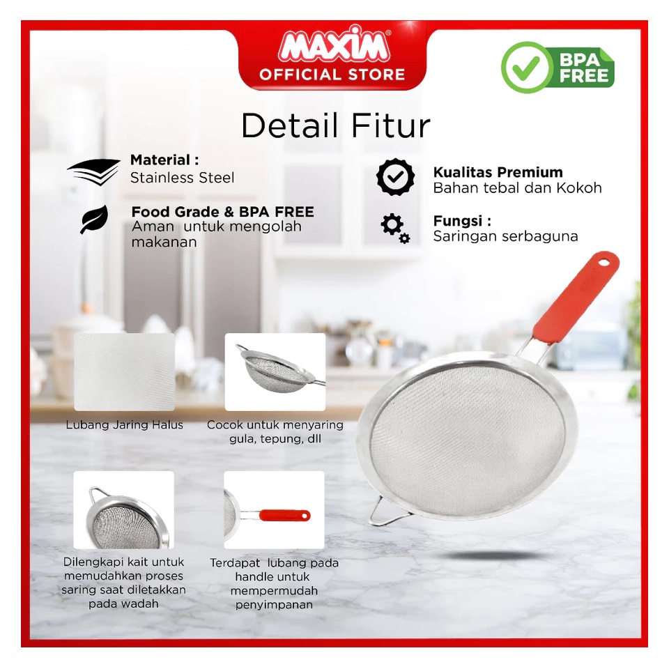 Maspion Maxim Division Maxim Professional Mesh Strainer 10 cm