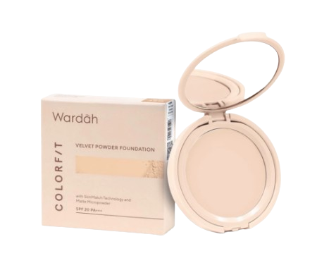 Wardah ｜ Colorfit Velvet Powder Foundation 23W Warm Ivory