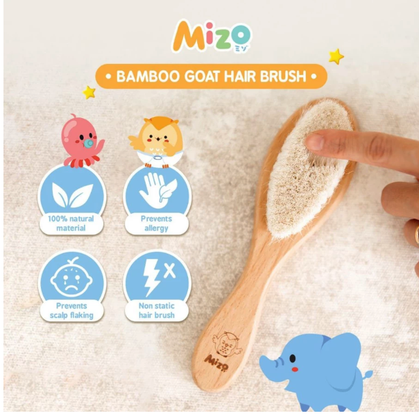 Mizo Premium Bamboo Goat Hair Brush 3