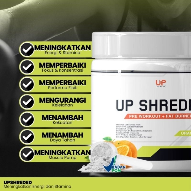 UP Nutrition Shreded Pre Workout + Fat Burner Orange