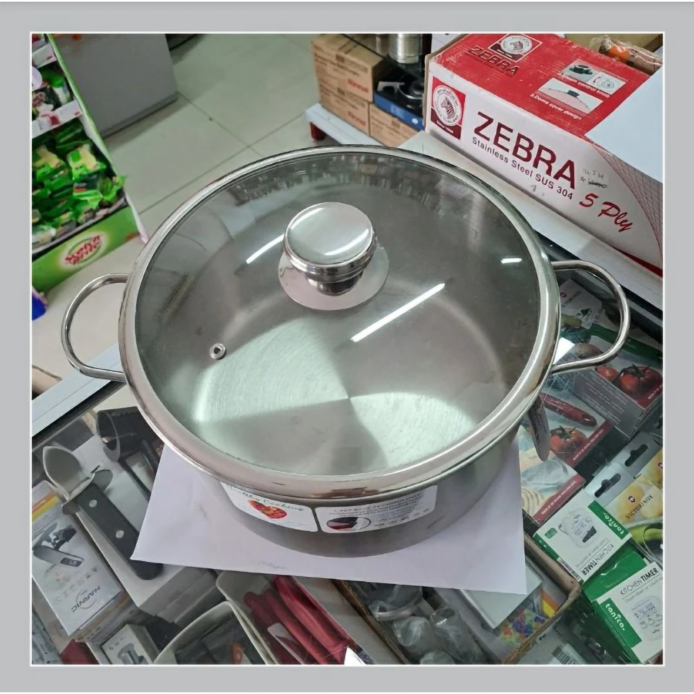Perusahaan Logam Bima Bima™ Precious Kitchen Saucepot with Glass Cover 28 cm  PK11028G