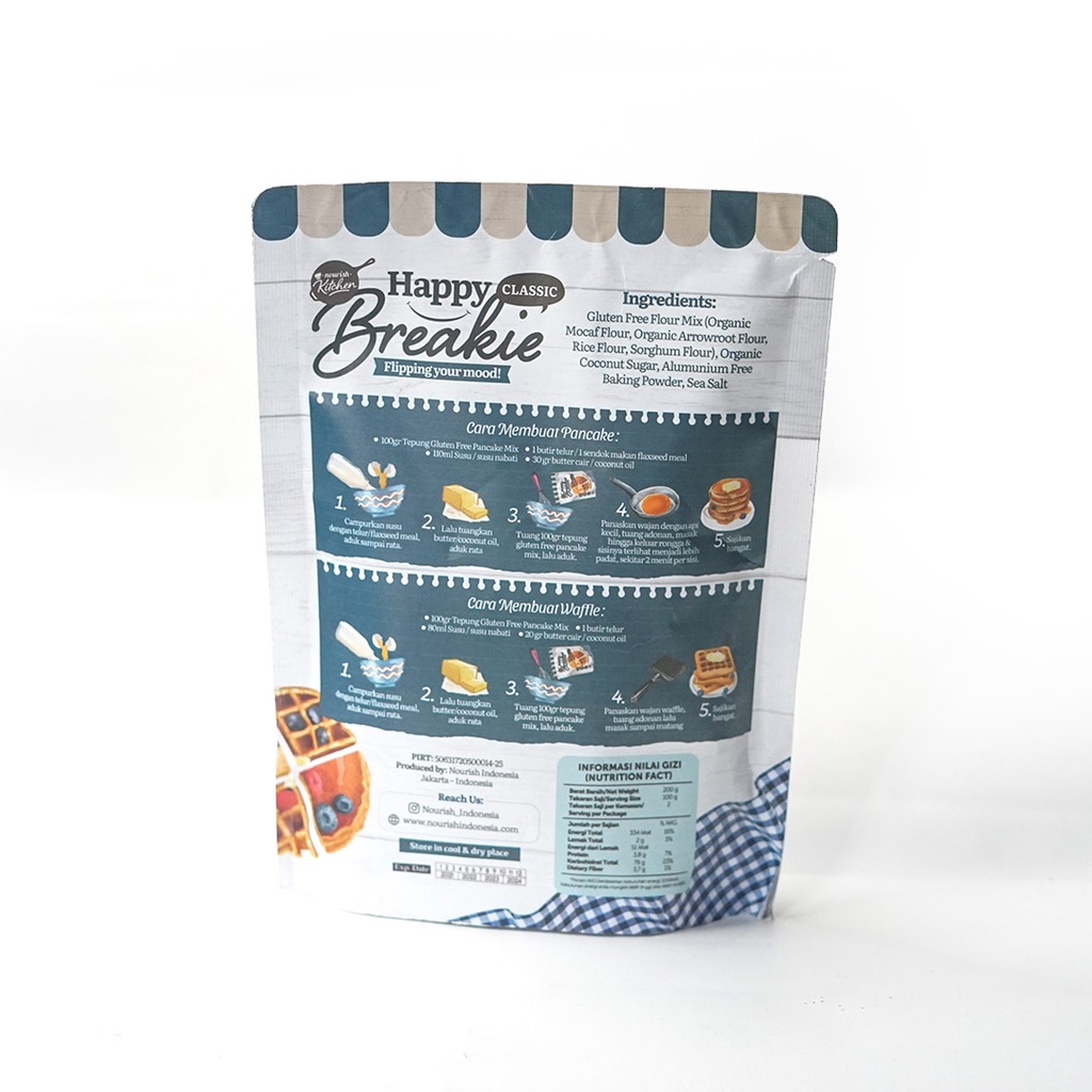 Nourish Kitchen Happy Breakie Gluten Free Pancake & Waffle Mix