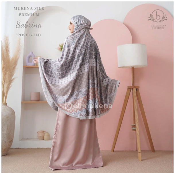  Belimukena Premium Mukena Silk Premium 2in1 Sabrina Set Sajadah