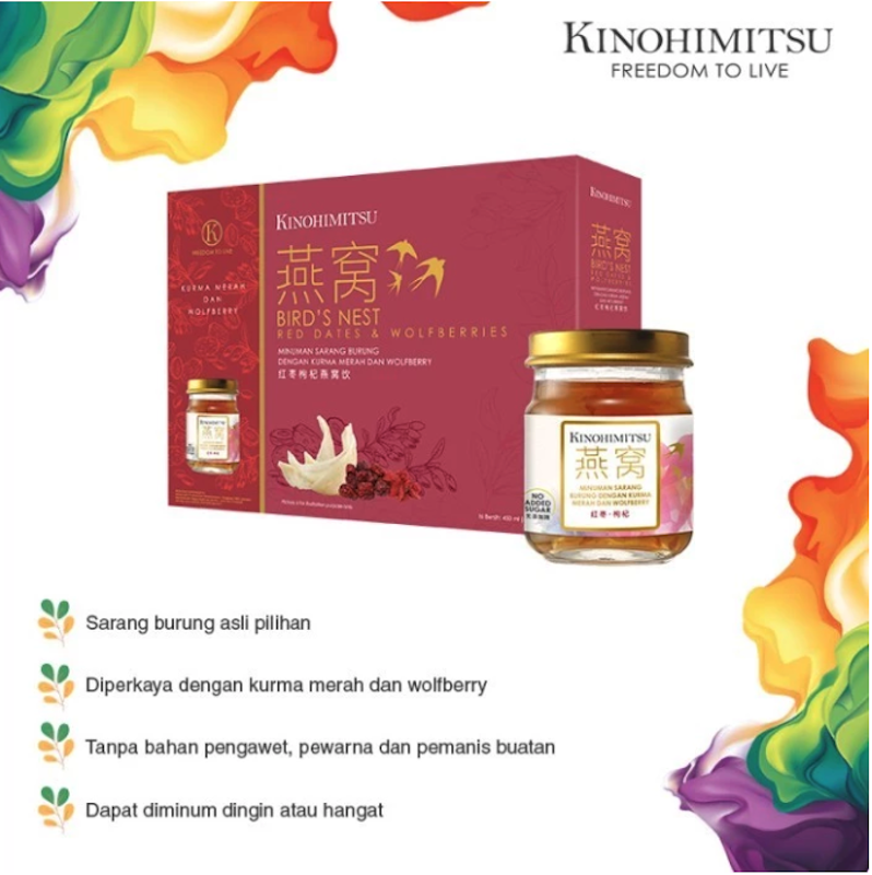 Kinohimitsu Minuman Sarang Burung Walet dengan Kurma Merah dan Wolfberry 5
