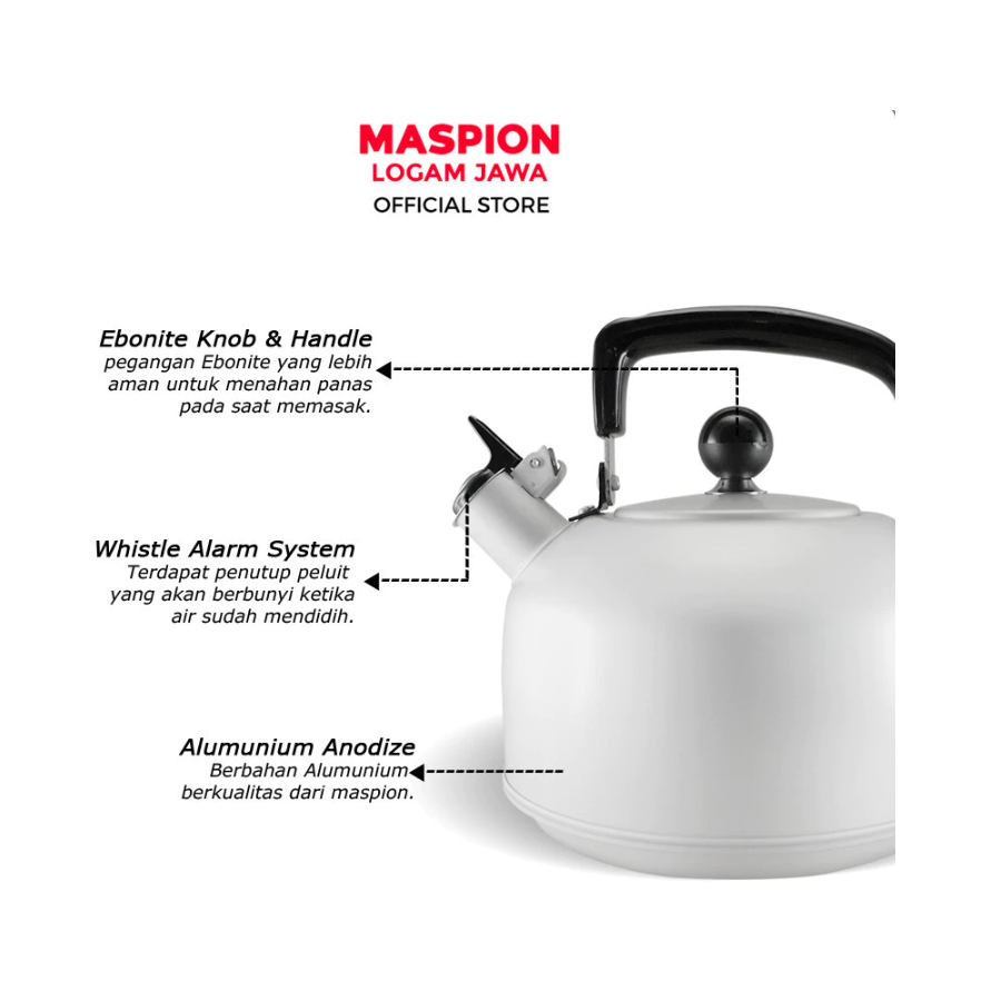 Maspion Group Maspion Silano Whistling Kettle Alumunium