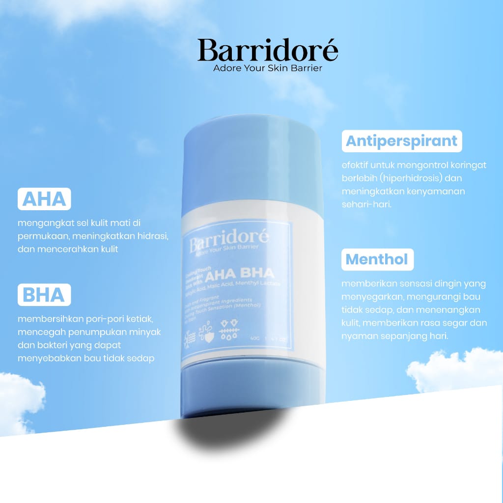  Barridore Cooling Touch Deodorant Stick with AHA BHA 