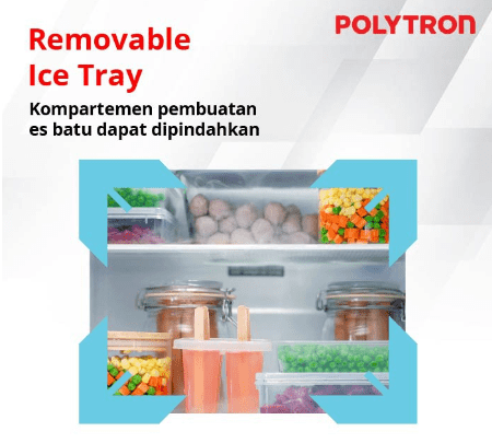 Hartono Istana Teknologi Polytron Kulkas 2 Pintu Belleza Big Liter Inverter 350 Liter  PRM 491X