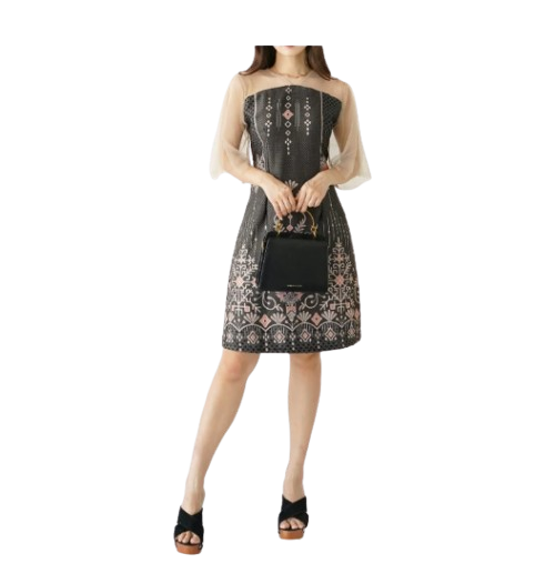 C2W Clothtowear Dress Tile Batik  ｜ 643-CBP