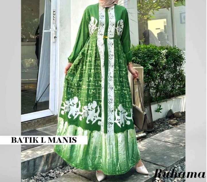  Batik L Manis Gamis Twill Rayon Candi Mekar
